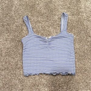 Billabong Blue and White Striped Top